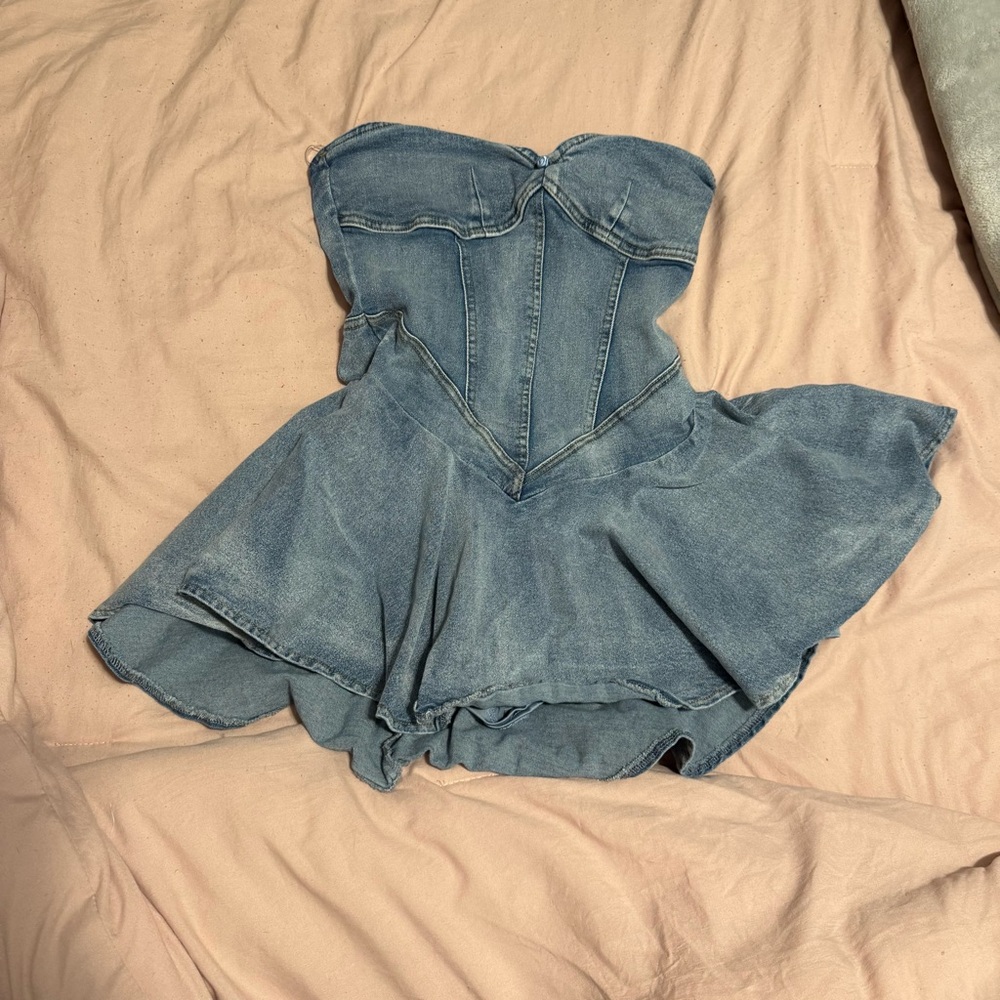 Denim Strapless Dress